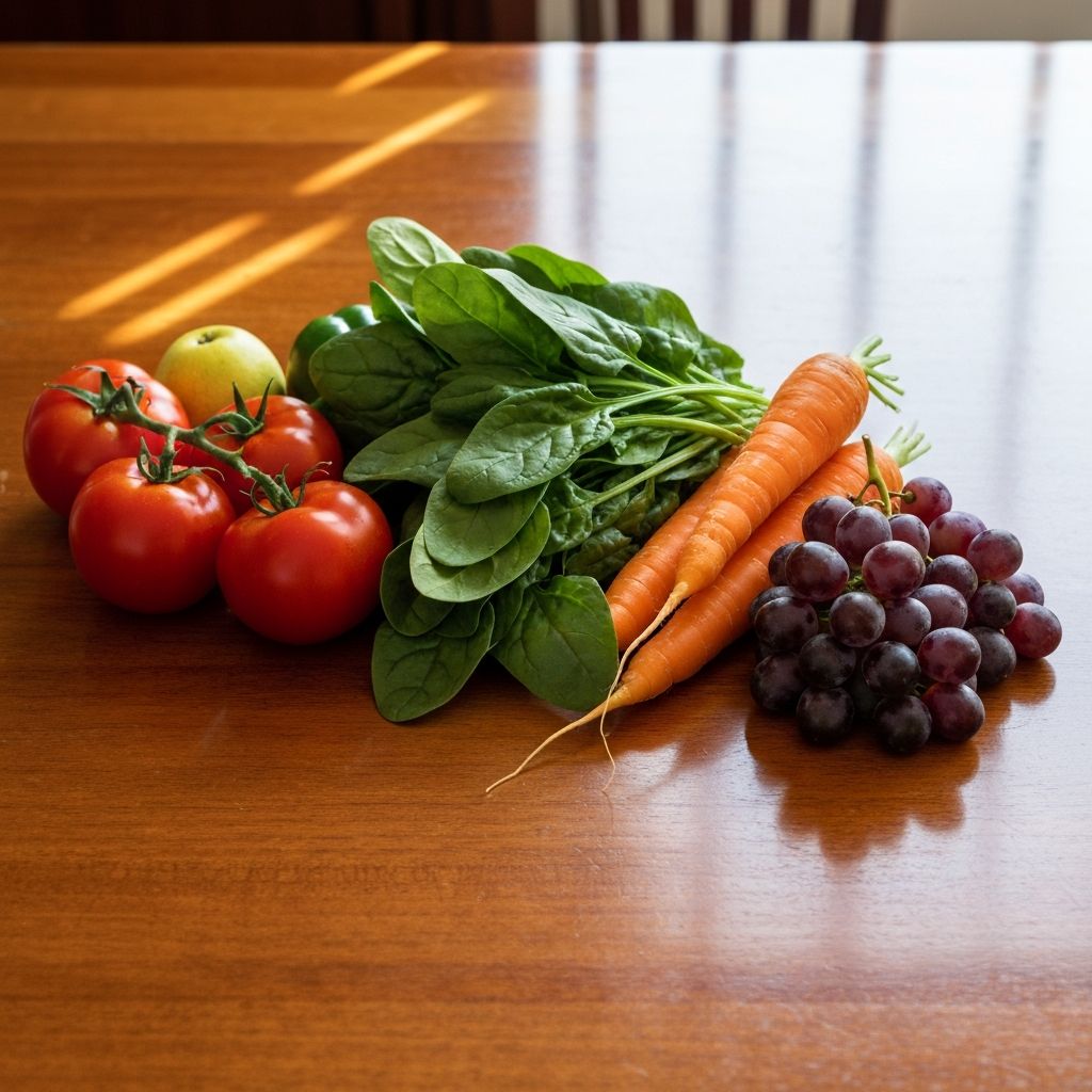 Frische Lebensmittel und Vitamine